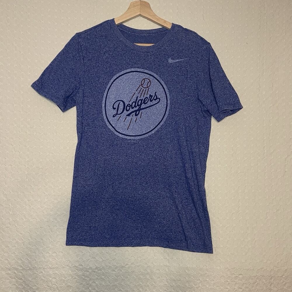 Nike Dodgers Short Sleeve Graphic T Shirt Blue White Womens Small